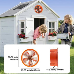 14-Inch Gable Mount Attic Exhaust Fan 1300 CFM with Adjustable Thermostat