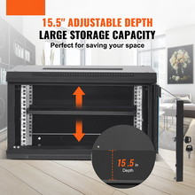 200 lbs Capacity 6U Wall Mount Server Cabinet with Locking Glass Door
