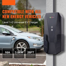16A 120V/240V NEMA 6-20P Plug & 5-15 Adapter With 28ft Cable EV Charging Station For SAE J1772