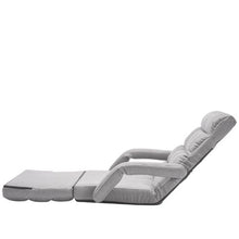 5-Position Adjustable Floor Gaming Chair with Armrests & Back Support (Gray)