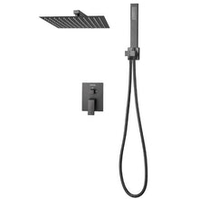 12" Rainfall Shower System with Handheld – (Matte Black)