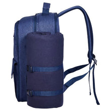 4 Person Picnic Backpack Insulated Cooler Compartment wid Bottle/Wine Holder for Hiking Camping Navy Blue