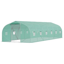 29.53x9.84x6.6 Ft Green Galvanized Frame PE Cover Walk-in Tunnel Greenhouse HS-F039