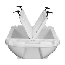 40 QT Floating Cooler with Dry Storage & Tow Rope Floating Ice Chest (White)