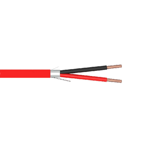 16/2C FPLR Solid PVC Riser Shielded 75C Fire Alarm Cable 300V