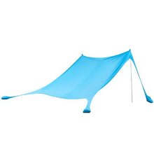 11 x 11 Ft  Beach Tent Sun Shelter UPF50+ Sun Protection 6.6 ft Tall for Family Outings Camping (Blue)