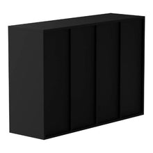 36 Compartments Wood Literature Organizer with Removable Shelves Mailboxes Slot for Office Home Classroom (Black)