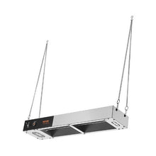 Commercial French Fry Warmer 750W Overhead Strip Heating Lamp with Stainless Steel Dump Station for Kitchens & Buffets