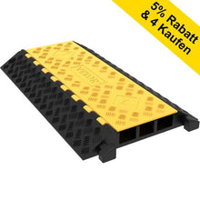 2 x 2.3 inch 3 Channel Rubber Cable Guard Durable Cord Protection Ramp for Driveways