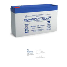 6V 12Ah F1/F2 Terminal SLA Rechargeable Battery PS-6100 (Pack of 10)