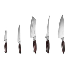 5-Piece High Carbon Stainless Steel Kitchen Knife Set Rust-Resistant with Ergonomic Handles