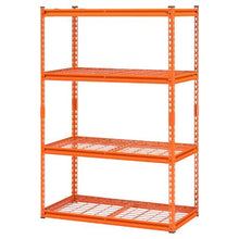 4-Tier Heavy Duty Garage Storage Shelves 2400 lbs Capacity Adjustable Metal Shelving Unit 20" D x 40" W x 60" H (Orange)