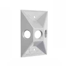 1/2" Thread Hub 3 Hole Rectangle Weatherproof Cover (Pack of 100)