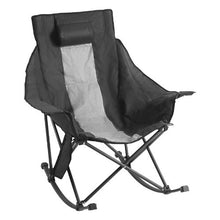 Heated Camping Chair – Folding Rocker with 3 Heat Settings Cup Holder & Pocket