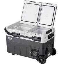 Portable 50L Car Refrigerator – Dual Zone Freezer -4℉ to 68℉ Adjustable for Home Outdoor Camping( RV & Car Use)