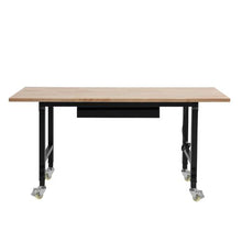 60-Inch Adjustable Workbench 2000 LBS Capacity 60 x 24-Inch Oak Top Drawer & Power Outlets