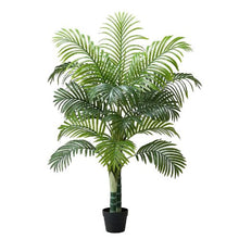 5 ft Artificial Areca Palm Tree with White Tall Planter for Home Office Indoor Outdoor