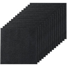24 x 24  Peel and Stick Carpet Tiles – Self-Adhesive Soft Padded Squares for Easy DIY Installation in Bedroom & Living Room (Black15 Pcs)