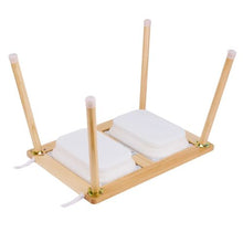 Sensory Table Set with 2 Stools Storage Bins & Paper Roll Holder Indoor/Outdoor Sand & Water Play Table – Wooden Gift for Kids