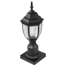 2 Pack Dusk to Dawn Outdoor Post Light 15.35 in Waterproof Lamp Post Fixtures with Glass Shade for Garden Pathway