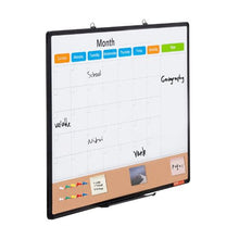 36"x 24" 36"x 24" Monthly Calendar Whiteboard Combo with Aluminum Frame – 2-in-1 Magnetic for School Office