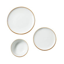 White Dinnerware Set Ceramic Plates and Bowls Sets HLSS-01 (Pack of 12)