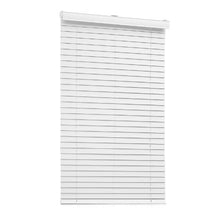 2" Faux Wood Blinds 34.5" W x 60" H Cordless White Room Darkening
