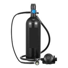 1.9L Mini Scuba Tank Portable Diving Cylinder with Backpack Reusable Emergency Pony Bottle for Snorkeling