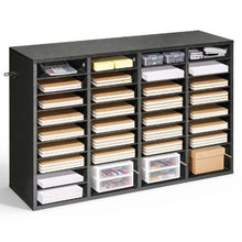 36 Compartment Desk Literature Organizer File & Mail Sorter – (Black)