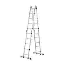 7-in-1 Folding Ladder 19 FT Adjustable Extension Ladder A-Frame 5-Step Telescoping Ladder 330 LB Capacity