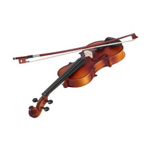 1/2 Size Violin Set Brown Solid Wood Beginner Fiddle with Hard Case & Accessories