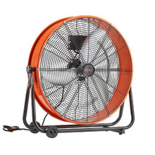 24 Inch Industrial Drum Fan - 8,600 CFM High Velocity 3-Speed Floor Fan with 360° Tilt & 0-2H Timer