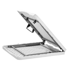 4 Ft Heavy Duty Folding Table with Adjustable Height & Handle – (White)
