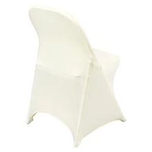 30PCS Stretch Spandex Folding Chair Covers Universal Washable Slipcovers (Ivory White)