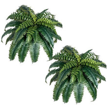 Green Branches Indoor Outdoor Decor Artificial Boston Ferns Plastic Fern (Pack of 2)
