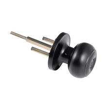 Matte Black Privacy Door Knob Round Ball Design with Thumb Turn Keyless Lock (Pack of 6)