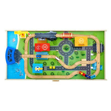 50x25x15.5 Inch Wooden Train Table with Large Storage Drawer – 3-in-1 Toy for Kids 3+