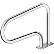 32 x 22.5 In Pool Handrail 304 Stainless Steel Stair Rail 375 lb Capacity Quick Mount Base Plate