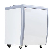 5.6 cu.ft Commercial Ice Cream Display Case 2 Sliding Glass Doors Locking Casters White