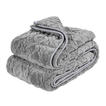 Weighted Blanket 20 LBS 60 x 80" Queen Size Sherpa Fleece Glass Beads (Grey)