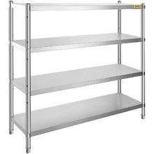60x18.5 Inch  Stainless Steel Shelving  5 Tier Adjustable Shelf Storage for Kitchen RK60-4T