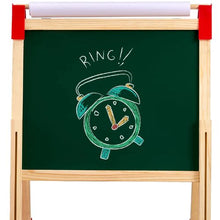 Kids 3-in-1 Wooden Art Easel – Double-Sided Magnetic Whiteboard & Chalkboard with Paper Roll