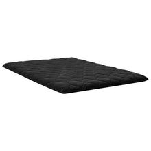 Japanese Tatami Mat Full Size Foldable 9-Layer Floor Mattress with Storage Bag for Sleeping Meditation & Yoga (Black)