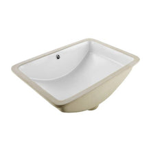20.87" x 14.76" Rectangular Undermount Bathroom Sink White Ceramic Basin with Overflow