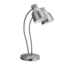 500W Electric Food Heating Lamp, Dual-Head Stainless Steel Warmer with 3 Bulbs for Catering Kitchen and Buffet Stations