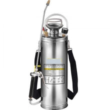 3-Gallon Stainless Steel Sprayer 20-Inch Wand 3-Ft Hose Pressure Gauge & Adjustable Nozzle