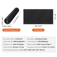 4 x 100' Ft 8OZ Ground Cover Weed Control Fabric Non-Woven Geotextile Fabric GDF-1.2*30.5-271