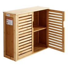 Bathroom Wall Cabinet 2 Doors Adjustable Shelf with 3 Height Levels Over-the-Toilet Wall Mounted with Shelves