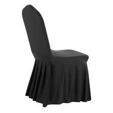 30PCS Stretch Spandex Chair Covers Flat-Front Polyester Slipcovers for Wedding Banquet & Dining Chairs (Black)