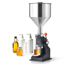 Manual Liquid Filling Machine 5–100ml Adjustable Stainless Steel Bottle Filler with Hopper